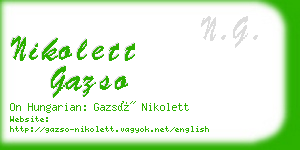 nikolett gazso business card